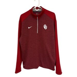 Oklahoma University Nike Quarter-Zip Pullover Sweatshirt Men’s Large